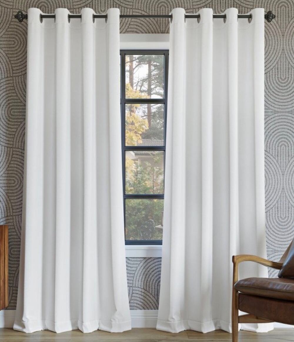 Sun Zero Curtains One Panel Pair 100in x 96in White